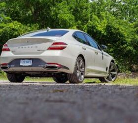 The G70 offers six-cylinder power for the cost of most competitors' four-cylinder offerings. Image credit: Kyle Patrick