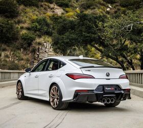 2024 Acura Integra Type S Platinum White Pearl parked rear