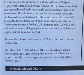 mustang gt500 will return in 2026 alleged uaw document suggests