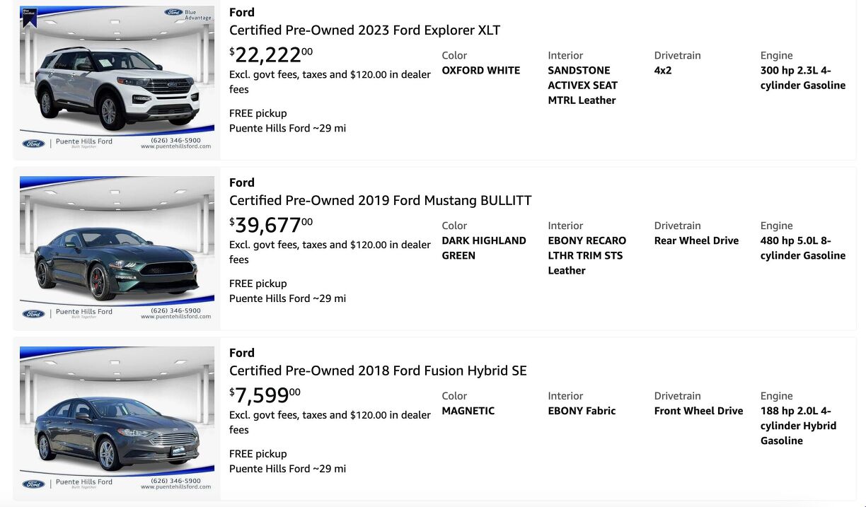 Ford Sell Rates Ford Wants To Sell You A Car On Amazon | AutoGuide.com