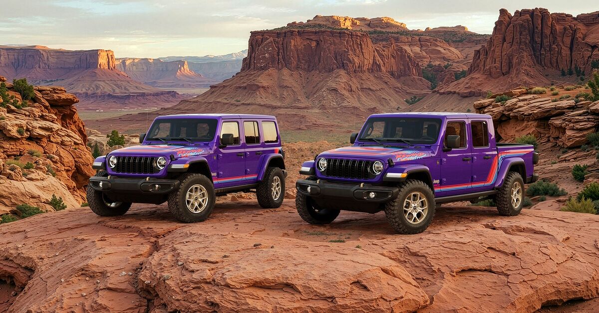 Jeep Reveals Retro Wrangler and Gladiator Rewind Special Editions