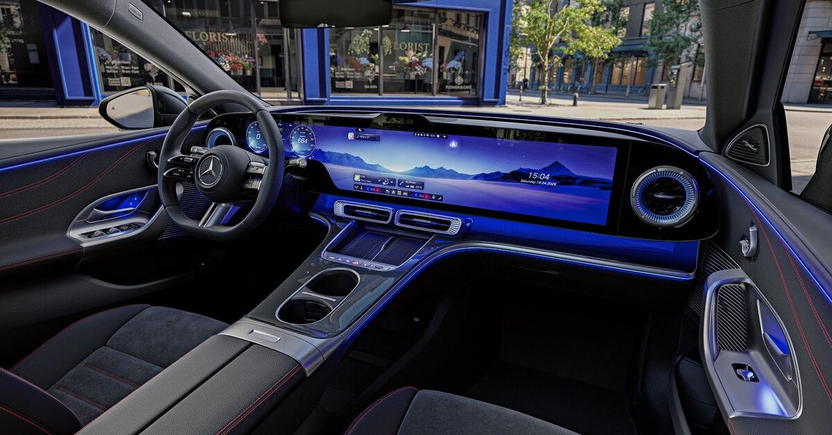 Mercedes-Benz Teases Electric C-Class and Its Enormous Screen