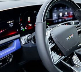 The high-tech interior of the performance-focused Cadillac OPTIQ-V